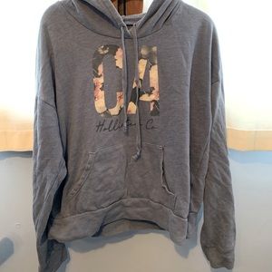 Blue floral Hollister Hoodie Sweatshirt in medium